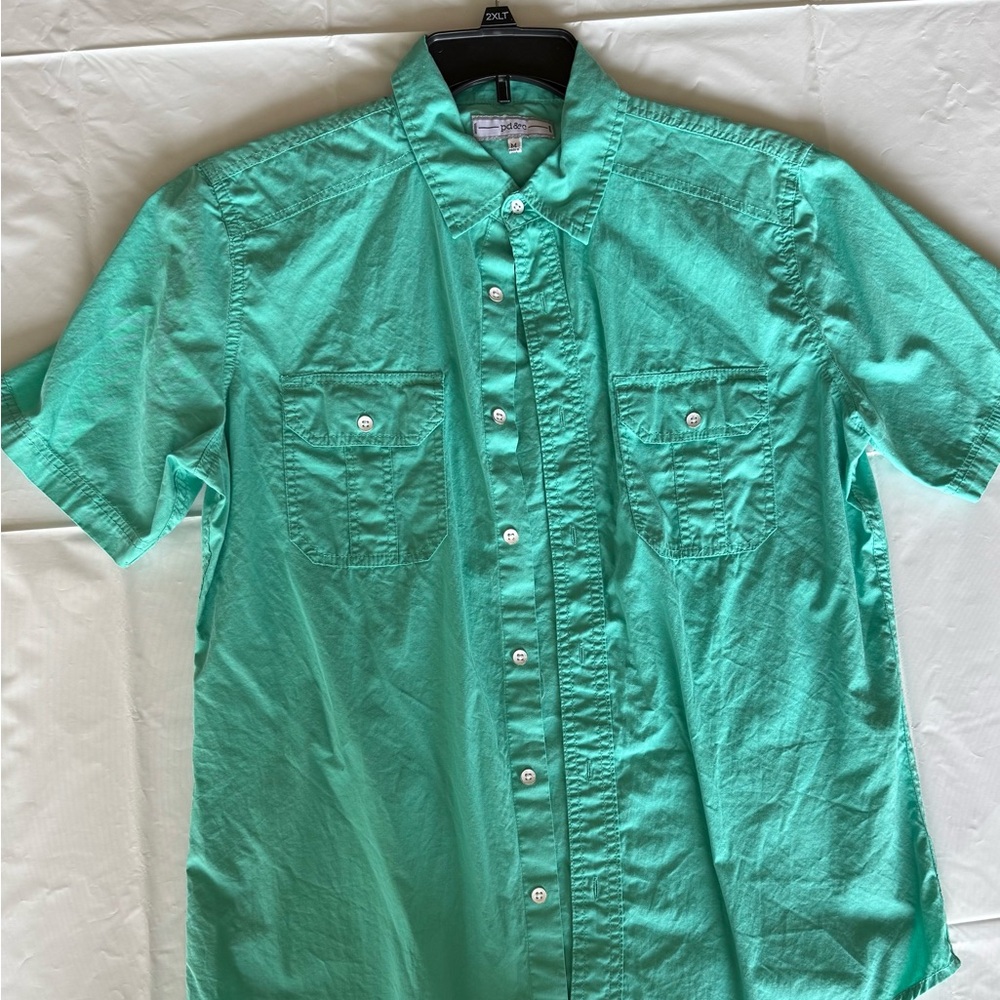 Men's Green Button-Up Shirt